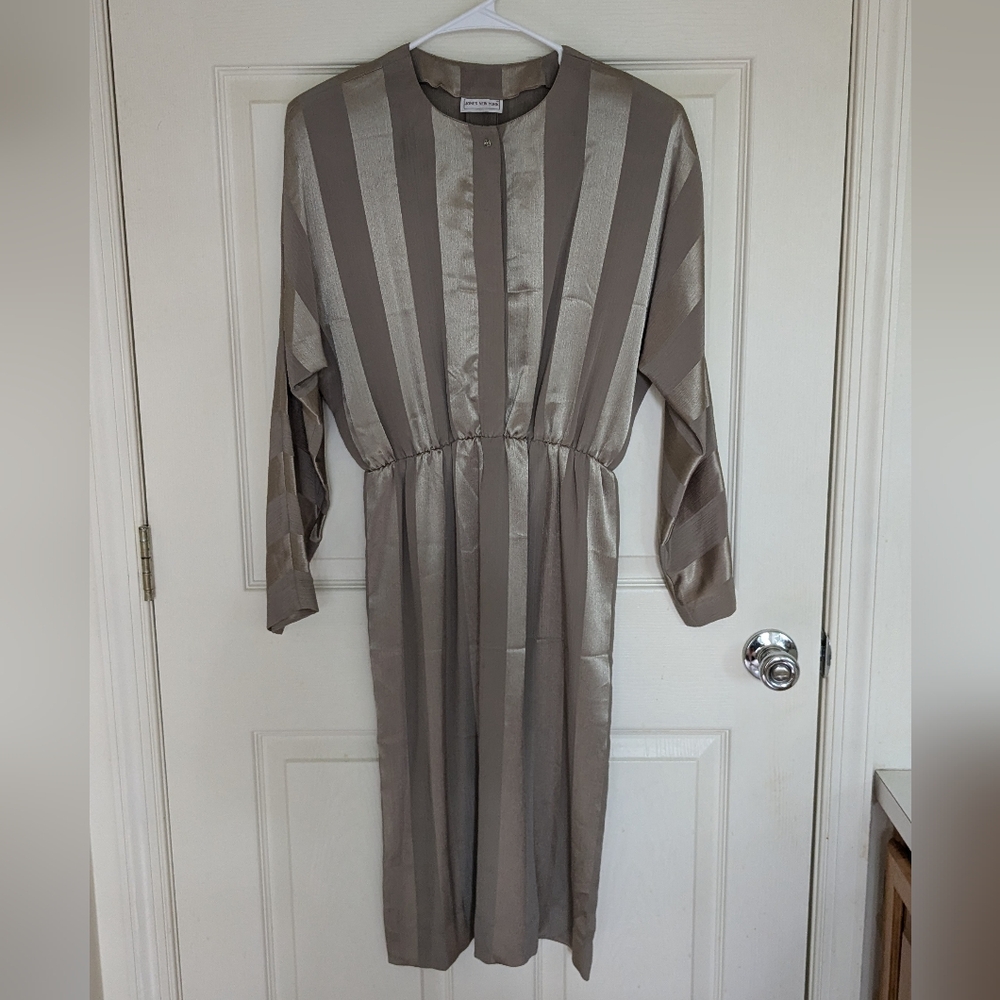 Vintage Jones New York Metallic Striped Dress